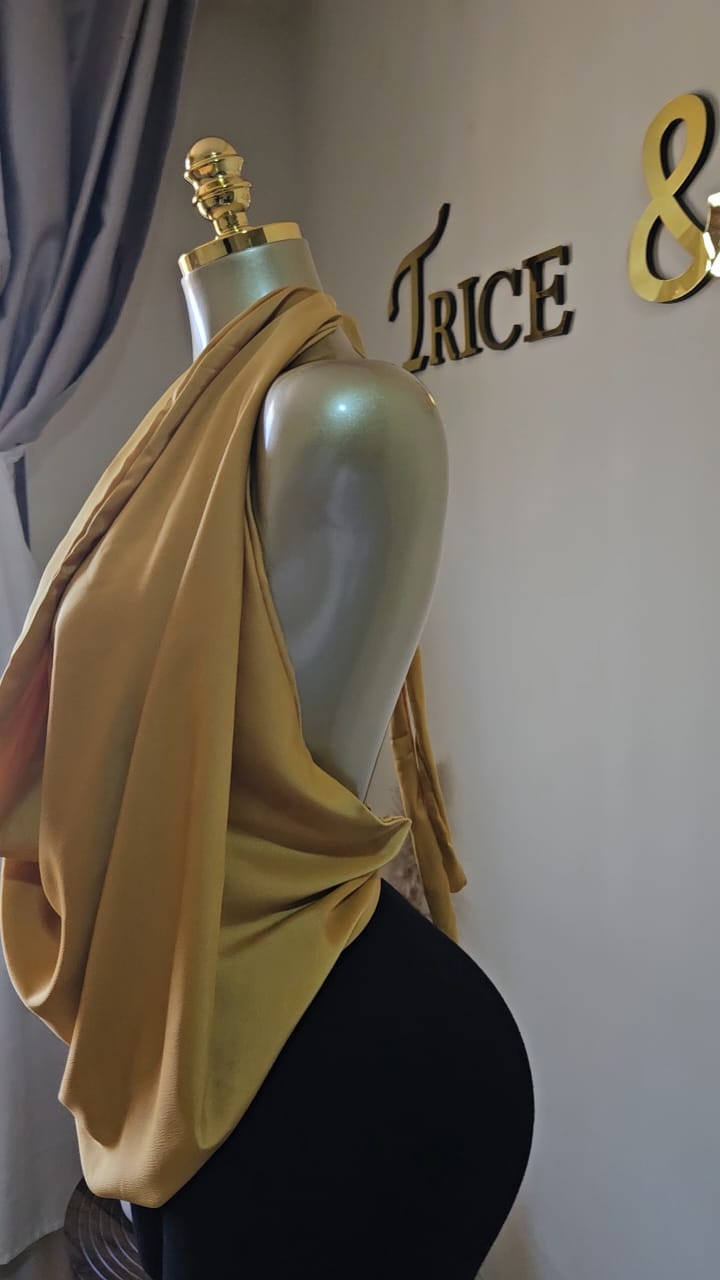 Golden Drape Top